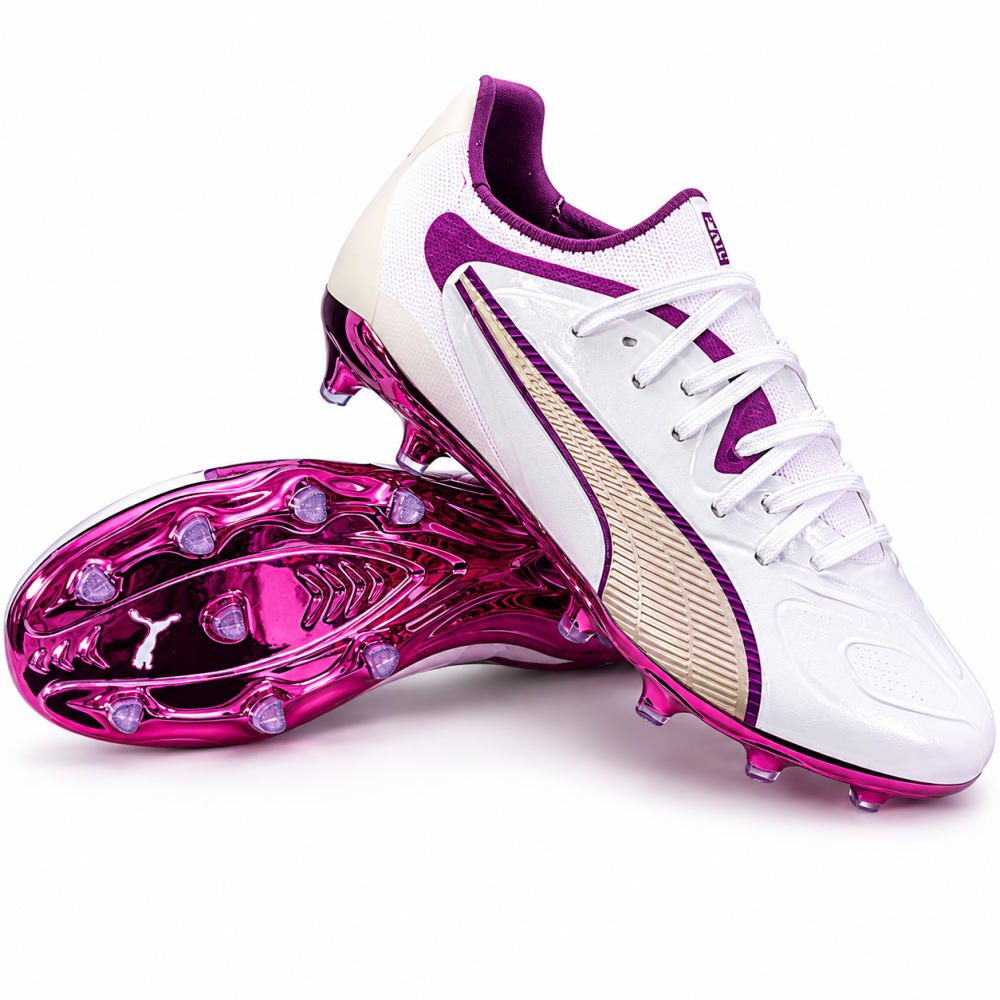 بوت بوما كينج ألتيميت FG أبيض بنفسجي | Puma King Ultimate FG White Purple