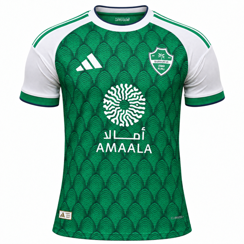 تيشيرت الأهلي السعودي الأساسي 2026/27 – نسخة اللاعبين تيشيرت الأهلي السعودي الأساسي 2026/27 – نسخة اللاعبين