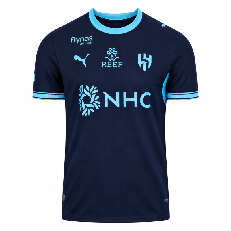 Al Hilal Navy and Cyan Jersey 2026/27 – Player Version Al Hilal Navy and Cyan Jersey 2026/27 – Player Version
