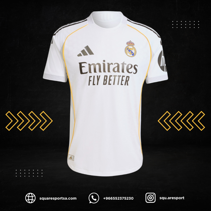 تيشيرت ريال مدريد الاساسي 25/26 | real madrid home kit تيشيرت ريال مدريد الاساسي 25/26 | real madrid home kit