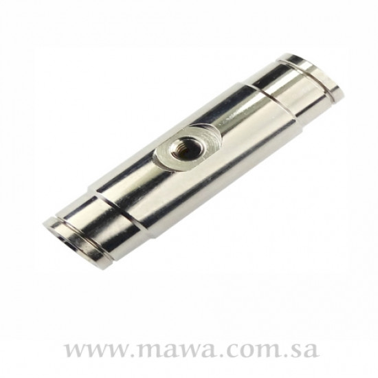 وصله استانلس استيل 1/4 مع فتحة نوزل