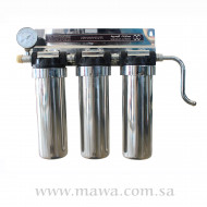 فلتر تنقية استانلس استيل ثلاثي 1/2 فلتر تنقية استانلس استيل ثلاثي 1/2