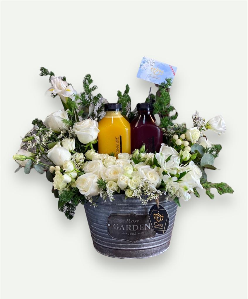 سلة عصير وورد 