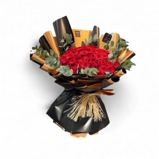 باقة ورد احمر الفخامة باقة ورد احمر الفخامة