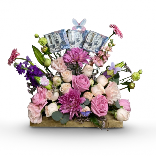 تنسيق قاعدة بالورد الطبيعي