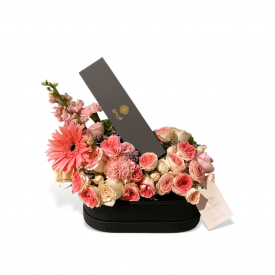 باقة ورد تنسيق لسلسال ذهب