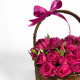 سلة ورد فوشيا