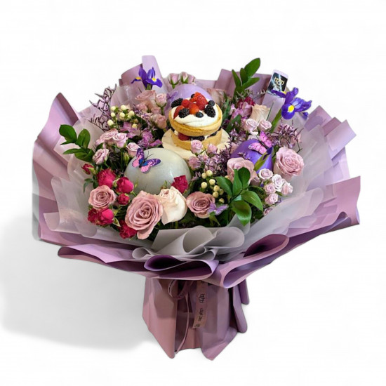 باقة التخرج والكيك باقة التخرج والكيك