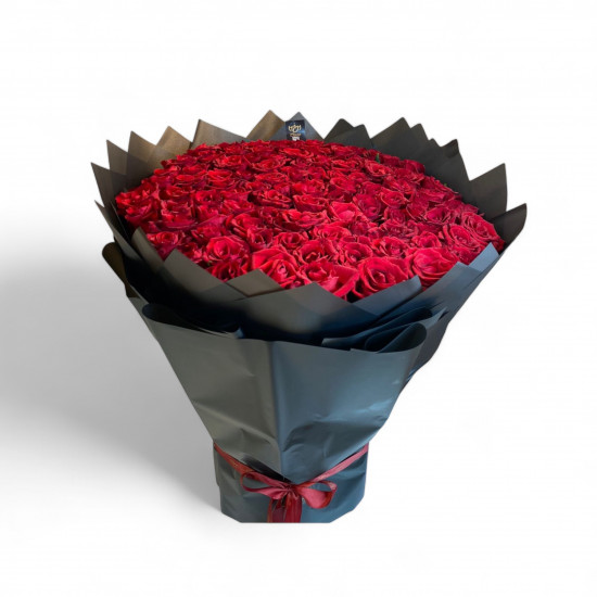 باقة ورد الجوري الحمراء 