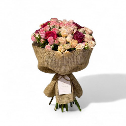 باقة ورد ملونة فخمة باقة ورد ملونة فخمة