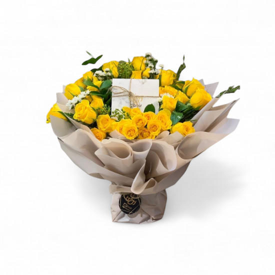 باقة الشوكولاتة الصفراء  