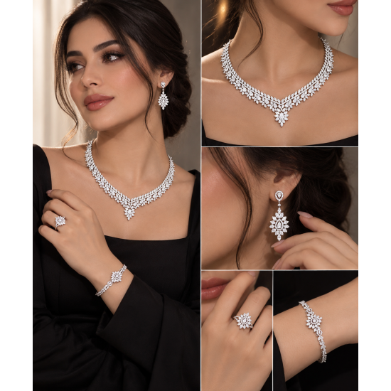 طقم بريق السلطانة فضة 925