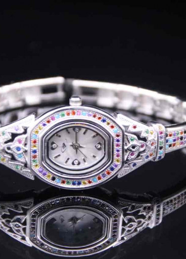 ساعة فضة عيار 925كود(00340700)