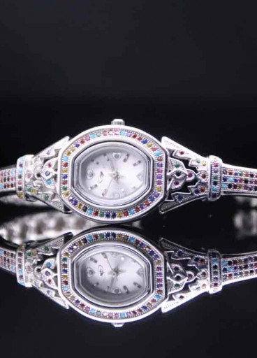 ساعة فضة عيار 925كود(00340700)