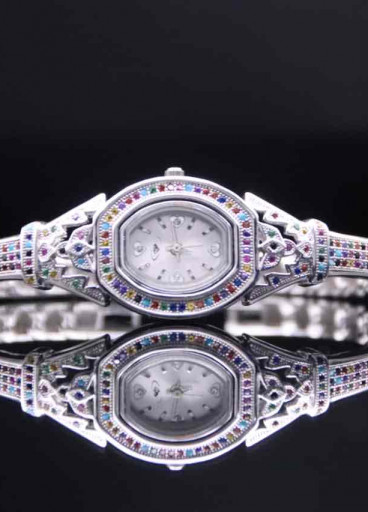 ساعة فضة عيار 925كود(00340700)