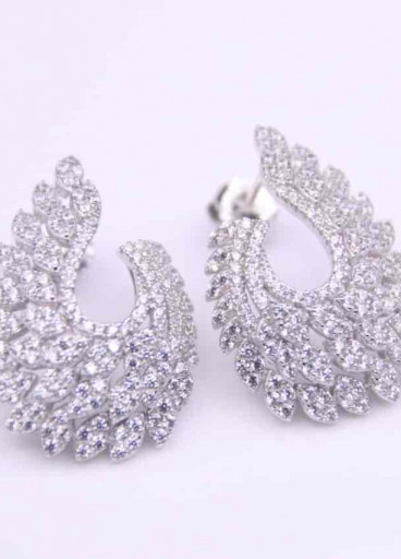 حلق فضة عيار925كود(0080200)