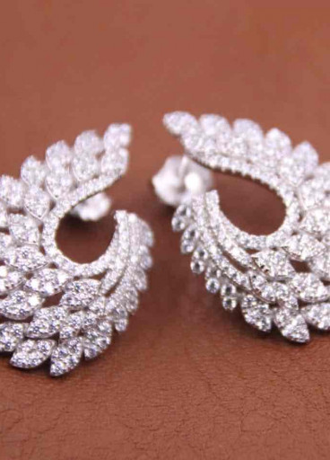 حلق فضة عيار925كود(0080200)