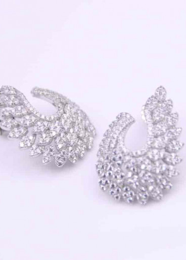 حلق فضة عيار925كود(0080200)