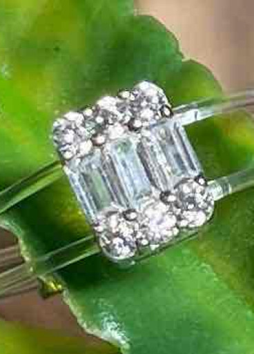 خاتم فضة عيار ٩٢٥ كود (٠٠١٠٣٠٠)