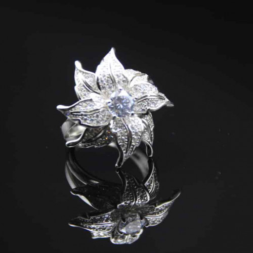 خاتم من الفضة الأصلية عيار 925 كود (٠٠٩٠٤)