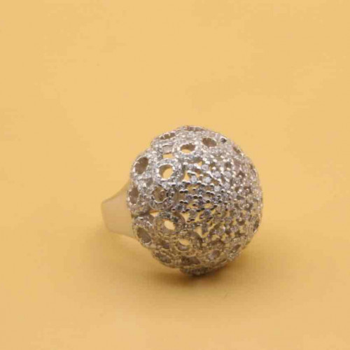 خاتم من الفضة الأصلية عيار 925 كود (001100)