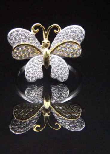 خاتم من الفضة الأصلية عيار 925 كود (00502)