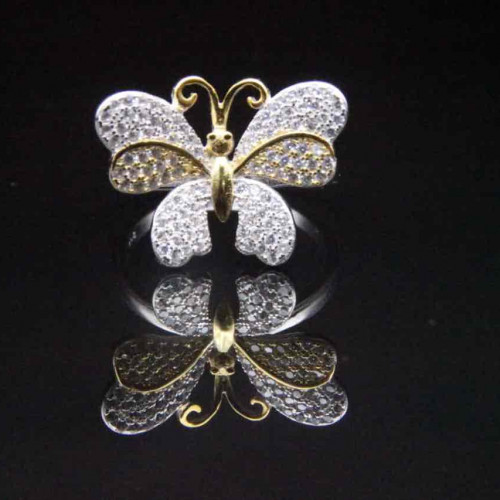 خاتم من الفضة الأصلية عيار 925 كود (00502)