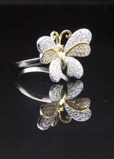 خاتم من الفضة الأصلية عيار 925 كود (00502)