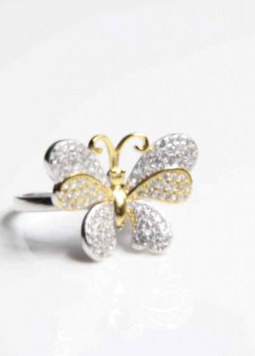 خاتم من الفضة الأصلية عيار 925 كود (00502)