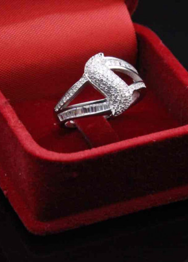 خاتم من الفضة الأصلية عيار 925 كود (٠٠٤٠٧)