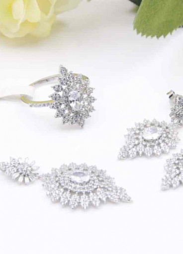 طقم ناعم فضة عيار 925 كود (001306)