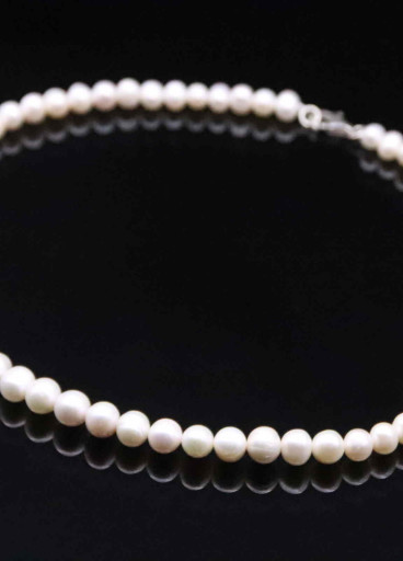 عقد من حبات اللؤلؤ الزراعي الطبيعي كود (00300)