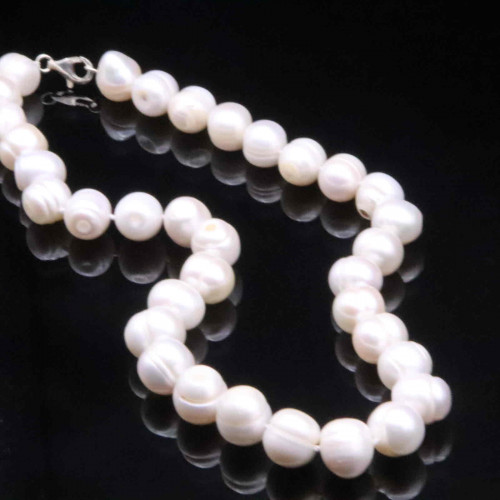 عقد لؤلؤ زراعي طبيعي كود (00100)