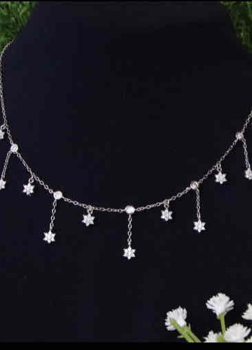 عقد تشوكر فضة عيار 925 كود (004003)