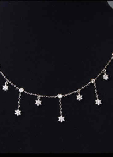 عقد تشوكر فضة عيار 925 كود (004003)