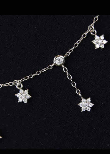 عقد تشوكر فضة عيار 925 كود (004003)