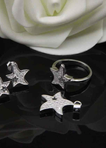 طقم فضة عيار925كود(0070100)