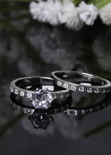 خاتم توينزفضة عيار٩٢٥كود(٠٠٣٠٨٠٠)