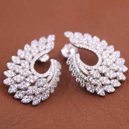 حلق فضة عيار925كود(0080200)