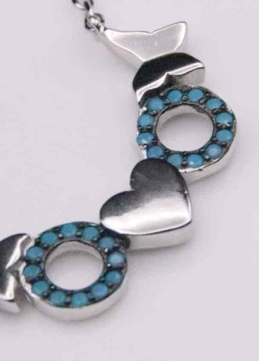 عقد فضة عيار 925كود (00400)