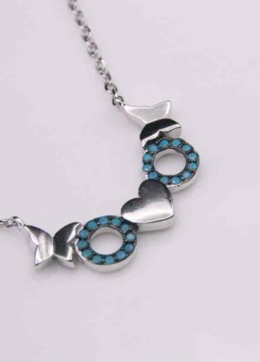 عقد فضة عيار 925كود (00400)