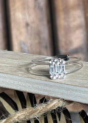 خاتم فضة عيار ٩٢٥ كود (٠٠١٠٣٠٠)