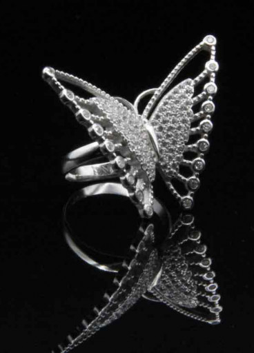 خاتم من الفضة الأصلية عيار 925 كود (007040)