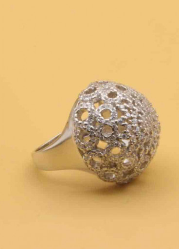 خاتم من الفضة الأصلية عيار 925 كود (001100)