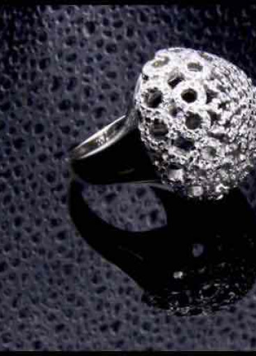 خاتم من الفضة الأصلية عيار 925 كود (001100)