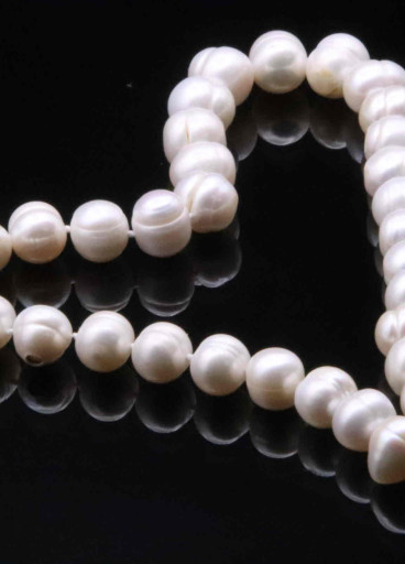 عقد لؤلؤ زراعي طبيعي كود (00100)