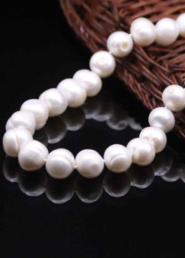 عقد لؤلؤ زراعي طبيعي كود (00100)