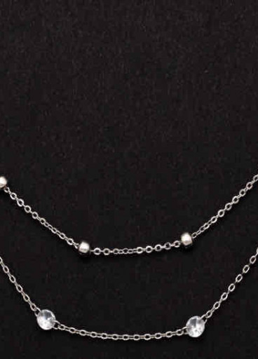 عقد  دورين ناعم فضة عيار 925 كود (00٥٠٢٠)