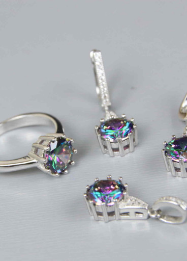 طقم فضة عيار٩٢٥كود(٠٠١١٠٦٠٠)