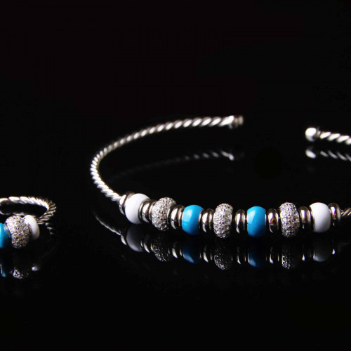 اسوارة فضة عيار925كود(٠٠١١٠٤٠٠)